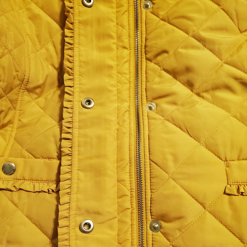 CROWN & IVY Women's Gold Quilted  Jacket  Lightweight Puffer GOLD Size ( XL) - Picture 3 of 8
